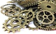 🔧 tbwhl 200g antique steampunk gears: assorted clock watch wheel gear for crafting (bronze) - 150pcs approx logo