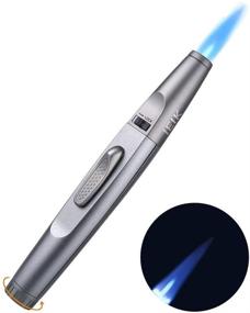 img 4 attached to 🔥 IEIK Jet Flame Portable Refillable Lighter - Adjustable Torch Lighter for Camping, Cooking, BBQs, Kitchen Stove - in Gift Box (Gas not Included)