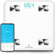 smart scales digital weight and body fat by loyafish - bluetooth body weight scales with ios android smartphone app for water, bmi, bmr, and muscle mass tracking. measures 13 key body compositions and allows unlimited users logo