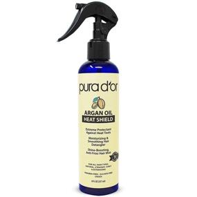 img 4 attached to 🔥 PURA D'OR Argan Oil Heat Shield Protectant Spray (8oz / 237mL) with Organic Argan Oil: Shield Hair up to 450º F from Flat Iron & Hot Blow Dry. Leave-In Conditioner: Nourish & Enhance Dry, Damaged Hair