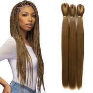 🔸 darling thrive braid pre-stretched braiding hair extensions (4 packs) - 100% kanekalon hair, 3x per pack, 52 inch, #27 logo