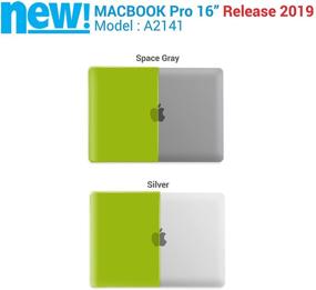 img 2 attached to 🥑 Ibenzer MacBook Pro 16 Inch Case A2141 Release 2020 2019, Avocado Green Hard Shell w/ Keyboard Cover, Type C Adapter - Compatible with Apple Mac Pro 16’’ w/ Touch Bar & Touch ID!