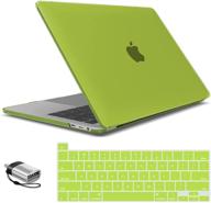 🥑 ibenzer macbook pro 16 inch case a2141 release 2020 2019, avocado green hard shell w/ keyboard cover, type c adapter - compatible with apple mac pro 16’’ w/ touch bar & touch id! logo