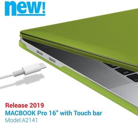 img 1 attached to 🥑 Ibenzer MacBook Pro 16 Inch Case A2141 Release 2020 2019, Avocado Green Hard Shell w/ Keyboard Cover, Type C Adapter - Compatible with Apple Mac Pro 16’’ w/ Touch Bar & Touch ID!