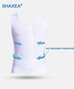 img 1 attached to Shaxea Slimming Undershirt for Men with Compression to Reduce Gynecomastia