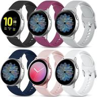 📱 набор из 6 силиконовых браслетов lerobo для часов samsung galaxy active 2 - 40 мм, 44 мм, galaxy watch 3, 41 мм, galaxy watch 42 мм - заменяемые браслеты для женщин и мужчин логотип