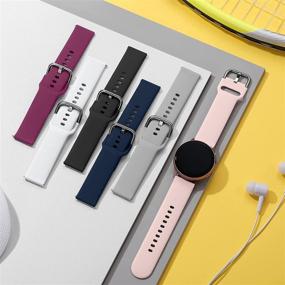 img 3 attached to 📱 Набор из 6 силиконовых браслетов Lerobo для часов Samsung Galaxy Active 2 - 40 мм, 44 мм, Galaxy Watch 3, 41 мм, Galaxy Watch 42 мм - Заменяемые браслеты для женщин и мужчин