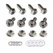 license plate screws stainless steel bolts fasteners frame holder rust proof cross recessed hex flange license plates frames logo