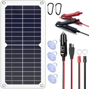 img 4 attached to 🌞 SUNAPEX 10W 12V Portable Solar Battery Charger & Maintainer - Intelligent Charge Controller - Solar Panel-Built - Solar Powered Charger for Car, RV, and More
