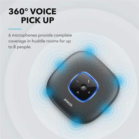 img 2 attached to 🔊 Anker PowerConf Bluetooth Speakerphone 6 Microphones, Enhances Voice Pickup, 24H Call Time, Bluetooth 5, USB C, Bluetooth Conference Speaker Compatible with Leading Platforms(Renewed)