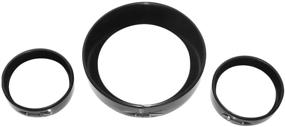 img 2 attached to 🏍️ Enhance Your Harley: Black 7" Headlight Cover Visor Trim Ring + 4.5" Auxiliary Lamps Trim Ring for Motorcycle Riders