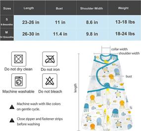 img 3 attached to 👶 MooMoo Baby Cotton Swaddle Blanket: Adjustable Wearable Blanket for Newborns, 3-12 Months