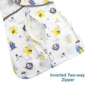 img 1 attached to 👶 MooMoo Baby Cotton Swaddle Blanket: Adjustable Wearable Blanket for Newborns, 3-12 Months