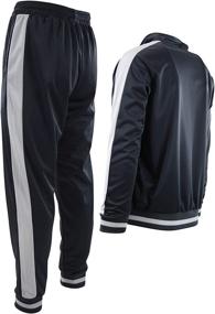 img 1 attached to Mens Athletic Piece Tracksuit 877 Black Men's Clothing and Active