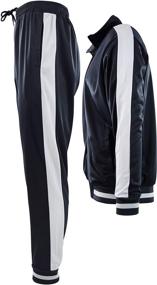 img 2 attached to Mens Athletic Piece Tracksuit 877 Black Men's Clothing and Active