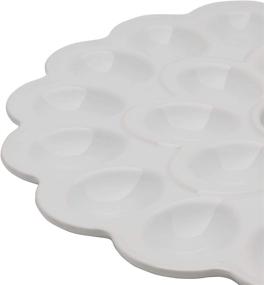 img 2 attached to 🌸 Enhance Your Table Setting with the Everyday White Flower Platter, 13.75 Inch