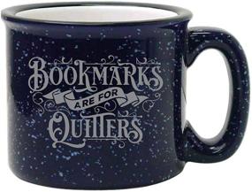 img 4 attached to 📚 Quirky Literary Gifts for Librarians, Bookworms, Writers, and Readers - Bookmarks Are For Quitters Mug - Large 15 oz Unisex Enamel Funny Coffee/Tea Cup with Bookish Theme