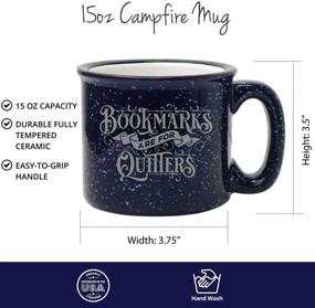 img 1 attached to 📚 Quirky Literary Gifts for Librarians, Bookworms, Writers, and Readers - Bookmarks Are For Quitters Mug - Large 15 oz Unisex Enamel Funny Coffee/Tea Cup with Bookish Theme