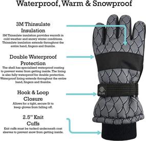 img 2 attached to N'Ice Caps Kids Cold Weather Waterproof Thinsulate Camo Print Winter Gloves: The Ultimate Protection for Your Child's Hands