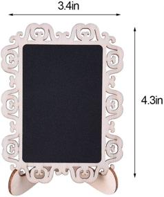 img 1 attached to 🎨 AUSTOR 14 PCS Mini Chalkboard Signs with Decorative Border and Stand for Wedding Place Cards, Parties, Message Board Signs and Decorations