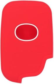 img 1 attached to 🔴 SEGADEN Red Silicone Cover Protector Case for LEXUS 4 Button Smart Remote Key Fob - CV2420 Compatible Skin Jacket Holder