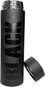 img 2 attached to 🔒 Black Brand Vacuum Insulated 16oz Stainless Steel Travel Thermos - BPA Free, Leak Proof, Double Walled Mug with Tea Strainer 21 Hours Cold & 9 Hours Hot