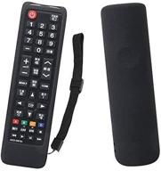 📺 samsung tv remote case - sikai shockproof silicone cover: protect your bn59-01315a bn59-01199f aa59-00666a aa59-00741a remote, washable & anti-lost, skin-friendly with remote loop (black) logo