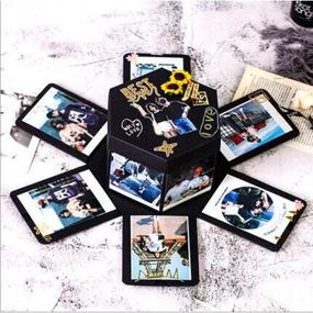 img 2 attached to 🎁 Black Creative Explosion Box Scrapbook DIY Photo Album for Birthday Anniversary Valentine's Day Wedding - Enhanced SEO