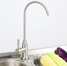 img 1 attached to 💧 YOYMIZOO Stainless Steel Kitchen Bar Sink Drinking Water Faucet - Cold Water Filter, Commercial Brushed Nickel Finish, Lead-Free