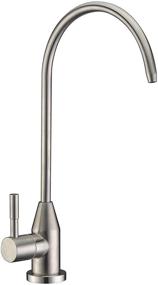 img 4 attached to 💧 YOYMIZOO Stainless Steel Kitchen Bar Sink Drinking Water Faucet - Cold Water Filter, Commercial Brushed Nickel Finish, Lead-Free