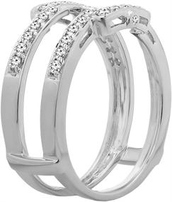 img 3 attached to Dazzlingrock Collection Diamond Wedding Enhancer Women's Jewelry