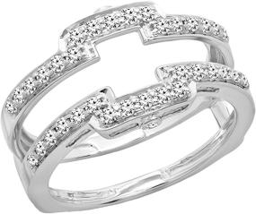 img 4 attached to Dazzlingrock Collection Diamond Wedding Enhancer Women's Jewelry