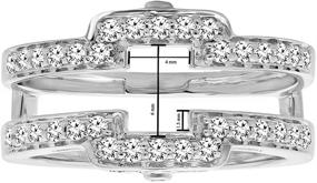 img 2 attached to Dazzlingrock Collection Diamond Wedding Enhancer Women's Jewelry