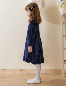 img 2 attached to Adorable Little Toddler Sleeve Velvet Casual Girls' Clothing Dresses - Perfect for Playdates & Parties!