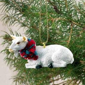 img 1 attached to 🐐 Whimsical Goat White Original Ornament for Engaging Conversations