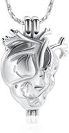 imrsanl cremation jewelry: anatomical heart urn necklace for ashes - keep your loved ones close with this heartfelt and stylish cremation pendant logo