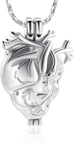 img 4 attached to Imrsanl Cremation Jewelry: Anatomical Heart Urn Necklace for Ashes - Keep Your Loved Ones Close with this Heartfelt and Stylish Cremation Pendant