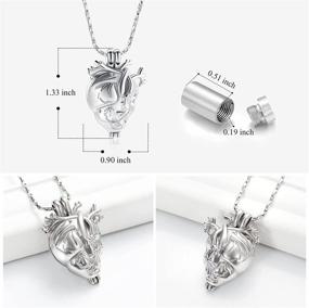 img 3 attached to Imrsanl Cremation Jewelry: Anatomical Heart Urn Necklace for Ashes - Keep Your Loved Ones Close with this Heartfelt and Stylish Cremation Pendant