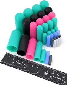 img 2 attached to 🔴 40-Piece High Temperature Silicone Rubber Protective End Cap Kit - 3/32" to 3/4" for Enhanced Powder Coating, Custom Painting, and Anodizing Applications