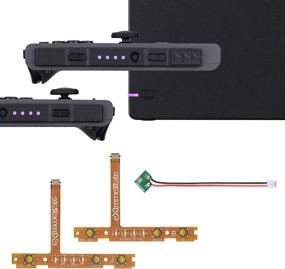 img 4 attached to 🔮 eXtremeRate Firefly LED Tuning Kit - Violet (Joycons Dock Not Included): Enhances Nintendo Switch Joycons, NS Joycon SL SR Buttons Ribbon Flex Cable with Power LED Indicator