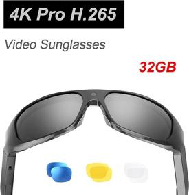 img 3 attached to 🕶️ 4K Pro Video Sunglasses - Water Resistant Sports Action Camera with Integrated Memory and Polarized UV400 Lens