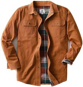 img 4 attached to 🧥 Premium XX Large Men's Heavyweight Canvas Flannel Jacket - Ideal for Cool Weather