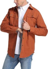 img 2 attached to 🧥 Premium XX Large Men's Heavyweight Canvas Flannel Jacket - Ideal for Cool Weather