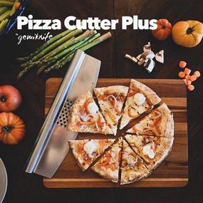 img 2 attached to 🍕 Gemiknife Pizza Cutter Plus: 14” Sharp Rocker Slicer with Built-in Cheese Grater - Sturdy Stainless Steel Blade, Centered Handle, and Dishwasher-safe Design!