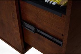 img 2 attached to 🗄️ Stylish Coastal Cherry Bush Furniture Kathy Ireland Home Ironworks Lateral File Cabinet: Organize in Style!