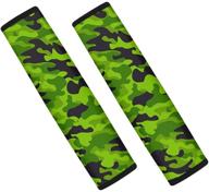 🐎 comfortable horsest green camo seat belt covers - 2 packs of soft neoprene shoulder pads for adults and kids logo