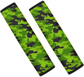 img 4 attached to 🐎 Comfortable Horsest Green Camo Seat Belt Covers - 2 Packs of Soft Neoprene Shoulder Pads for Adults and Kids