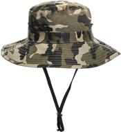 🧢 stylish sun bucket hat for boys: outdoor fishing hat boonie cap (age 7-14) - must-have accessories and caps logo