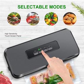 img 3 attached to Neeyer Automatic Food Sealer: Vacuum Sealer Machine for Food Savers with Starter Kit – Dry Moist Food Modes, Easy to Clean, Led Indicator Lights, Black