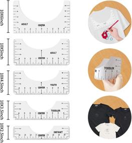 img 3 attached to 👕 T-Shirt Ruler Guide for Vinyl and Sublimation Designs Centering – HTV Alignment Tool (Five Ruler)